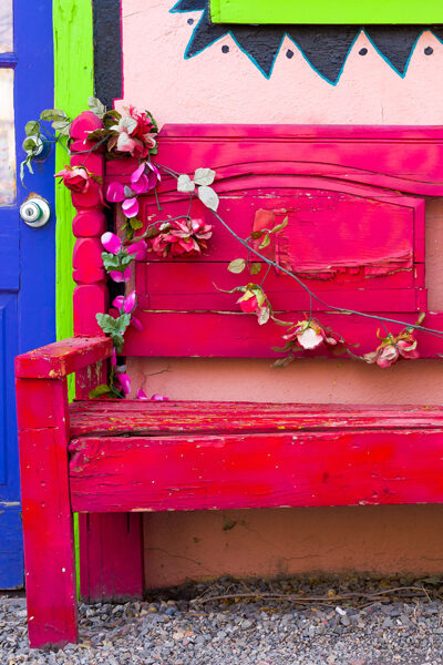 Hot Pink Antique Bench
